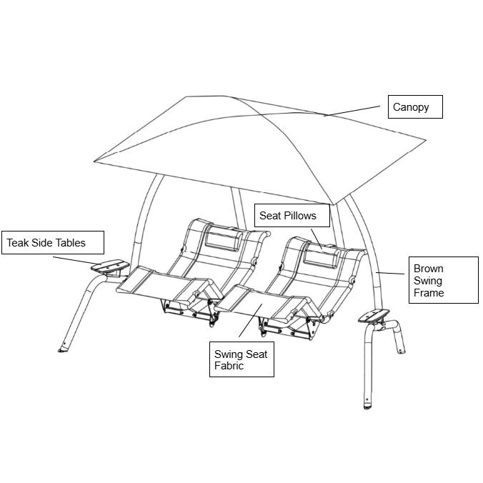 422L - Adjustable Dual Lounge Swing