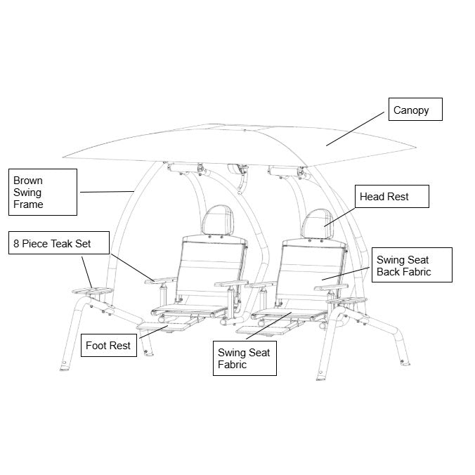 422SB - Adjustable Seated Shade Swing
